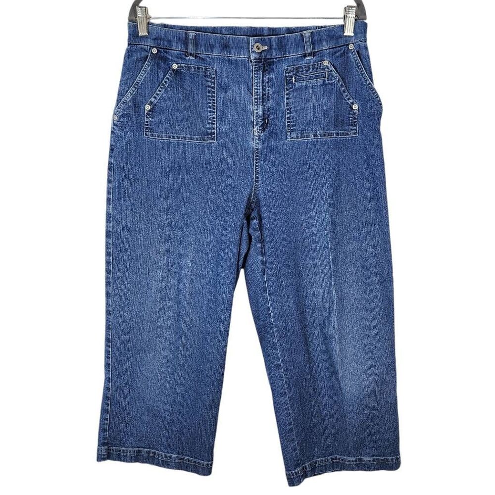 Erika Vintage Cropped Wide Leg Capri Jeans Size 12 Vintage Mom Jeans